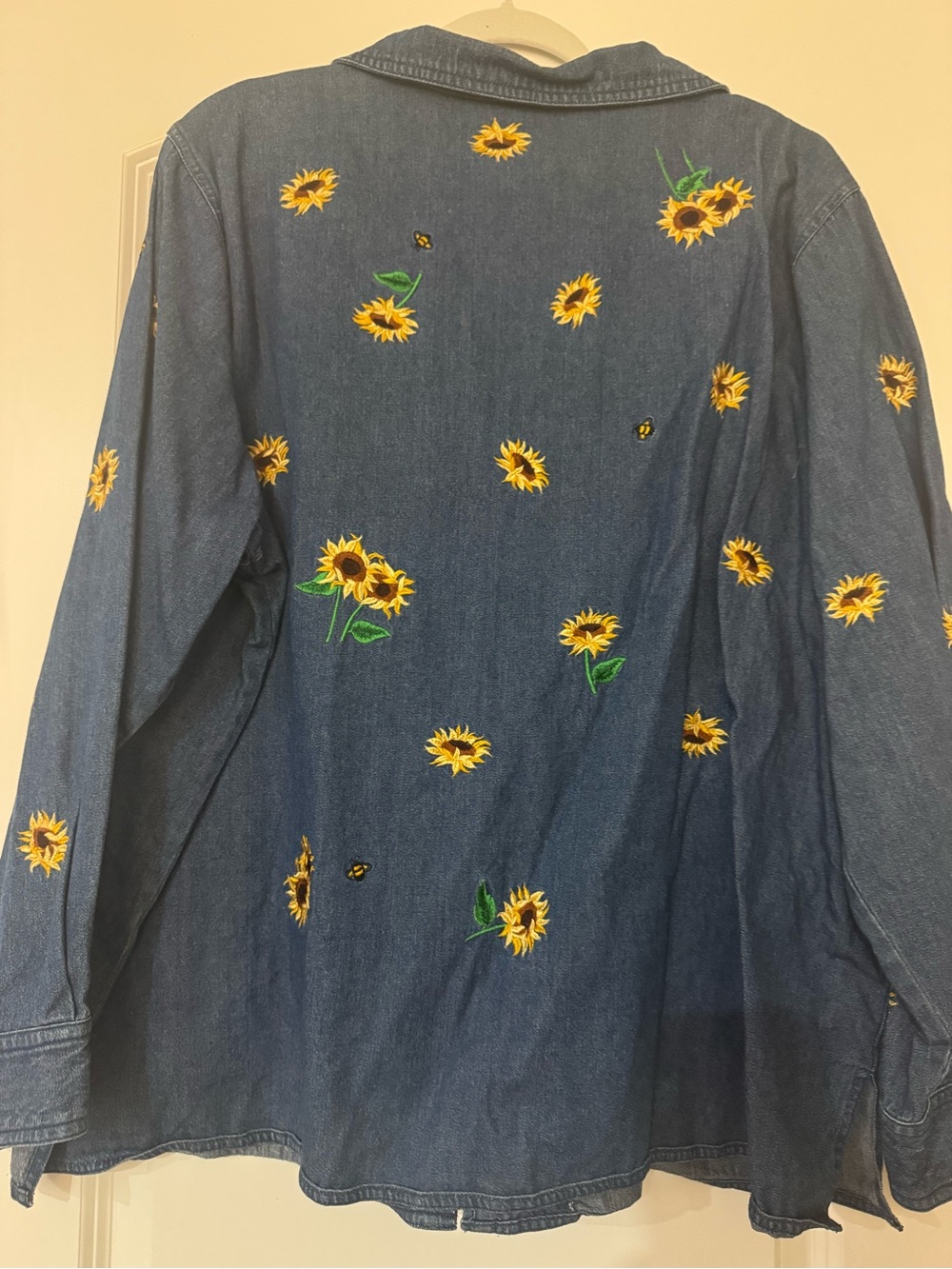 Quacker Factory Denim Jacket with Yellow Sunflower Embroidery - Picture 5 of 5